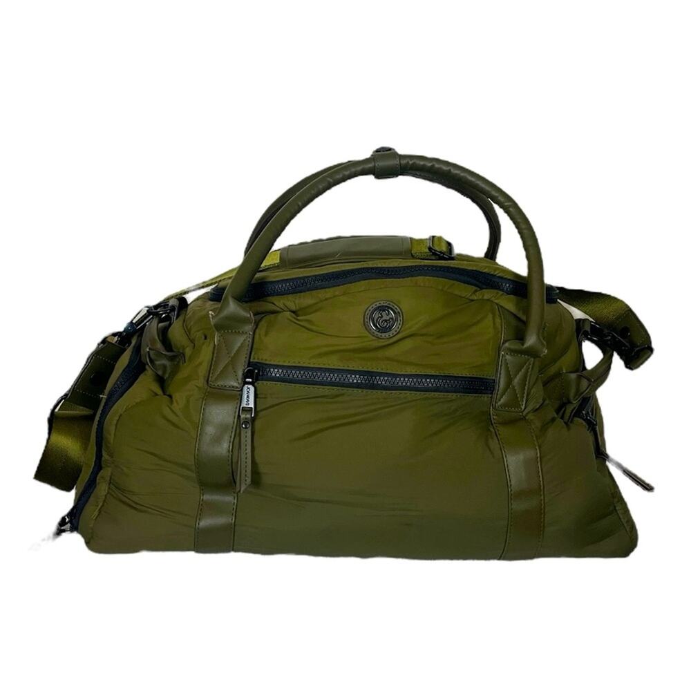Joan & David Duffle Bag Fabric Removable Strap Olive Army Green Men’s Women’s